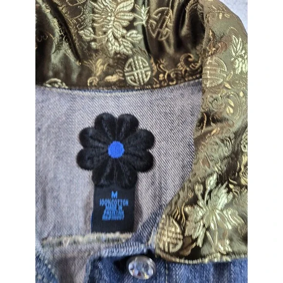 Women's Joluka‎ Embellished Denim Jacket Size M - Picture 3 of 8